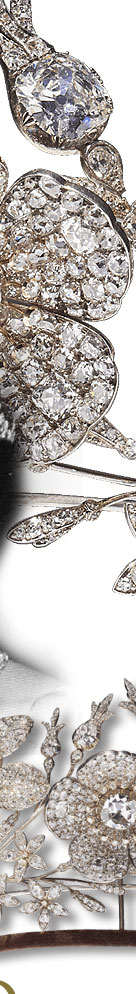 Bedford Tiara| Diamant Blten Diadem Jasmin Blten Blumen Blattwerk  |Fossin| Nobel Jewels History| Herzoglich - Frstlicher Schmuck Juwelen Diadem der Knigin Caroline von Neapel