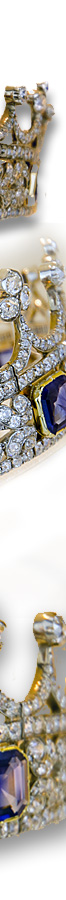 Saphire Krone Krönchen | Königliche Sapphire  mit Diamanten | Schmuck der Königin Victoria