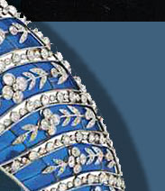 Chaumet Platin Kokoschnik mit blauem Email aus der  Collection des Herzogs von Westminster