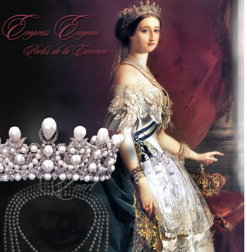 - D’un diadème de l’impératrice Eugénie. Epouse de Napoléon III, originaire d’Andalousie, Eugénie de Montijo est un personnage historique d’une grande complexité. Elle qui vouait un culte à Marie-Antoinette et Joséphine a connu aussi bien le faste que les drames, notamment la mort de son fils unique tué par le Zoulous en 1879. En sa qualité de régente, elle est techniquement la dernière femme à avoir exercé en France les fonctions de chef d’Etat. On la disait frivole, a lancé la mode des robes à crinoline. Sensible aux malheurs des autres, elle a aussi créé les Fourneaux économiques, sorte d’ancêtres des Restos du Cœur.