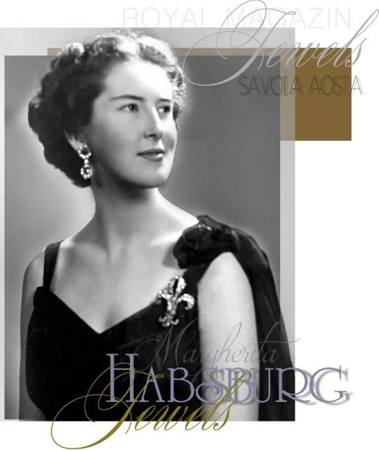 Fleur de Lys Diamond and Sapphire Aigrette Brooch -Dowager Archduchess of Austria-Este  Marguerite Princess of Savoia Aosta | Margherita Erzherzogin von Österreich-Este  Prinzessin Margherita von Savoy-Aosta gift from Queen Amalie of Portugal