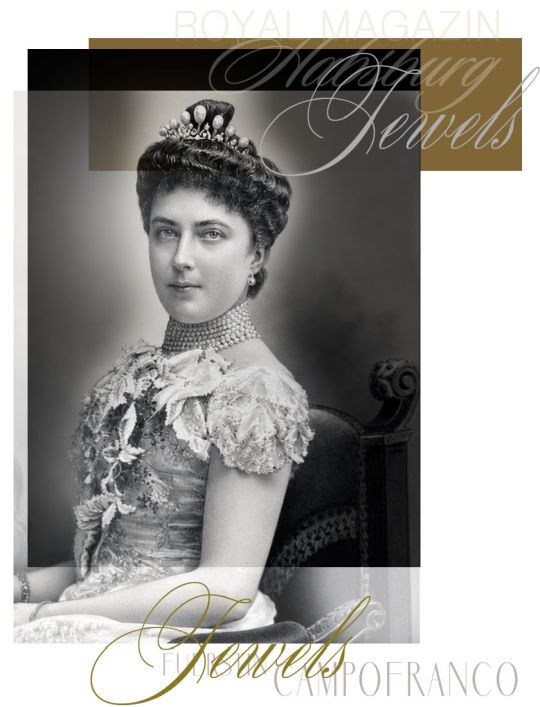 Diamantdiadem mit großen Tropfenperlen aus dem Hochzeitsgeschenk der Eltern des Bräutigams, Herzog und Herzogin della Grazia, an Gräfin Marie Raineria Waideck anlässlich ihrer Vermählung mit Prinz Enrico Lucchesi Palli von Campofranco im Jahr 1892. Zur Garnitur gehörten außerdem eine passende Brosche und Ohrgehänge. Der zeitgenössische Bericht beschreibt die Tropfperlen des Diadems als „haselnussgroß“.

Die Hochzeitsgeschenke der Gräfin Marie Raineria Waideck

Die Geschenke, welche Gräfin Marie Raineria Waideck anlässlich ihrer Vermählung erhielt, waren nach dem zeitgenössischen Bericht ebenso zahlreich wie kostbar. Gemeinsam mit dem Trousseau wurden die Hochzeitsgeschenke am Sonntag und Montag vor der Hochzeit in drei Salons im dritten Stock des Palais Rainer zur allgemeinen Besichtigung ausgestellt.