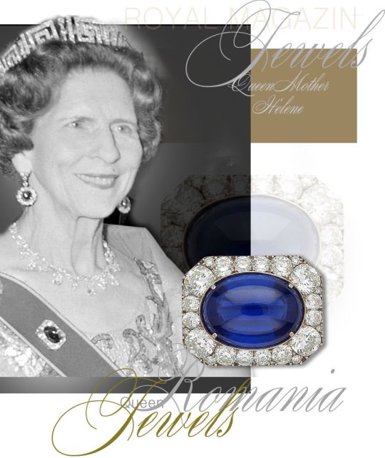 Romanov Sapphire Diamond Brooch and Sapphire Diamond Earrings|Queen Mother Helene, Princess of Greece|Royal Wedding Gift Jewel History - Queen Mother Helen of Romani411111111a regina elena -  Queen Helen the Queen Mother of Roumania, Queen Helen, Queen Helen of Roumanias sapphire brooch  and sapphire earrings - Bolin Sapphire and Diamond brooch and Earrings Demi Parure queen elena of romania queen elena of romania