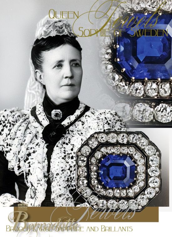 Queen Sophia of Sweden's Sapphire and Diamond Brooch|Queen of Sweden|Princess Sophia of Nassau Royal Jewels