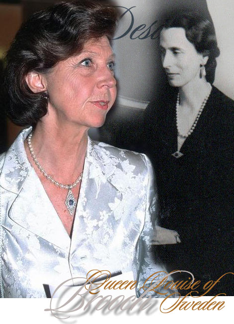 Lozenge Diamond Sapphire Brooch | Queen Louise of Sweden